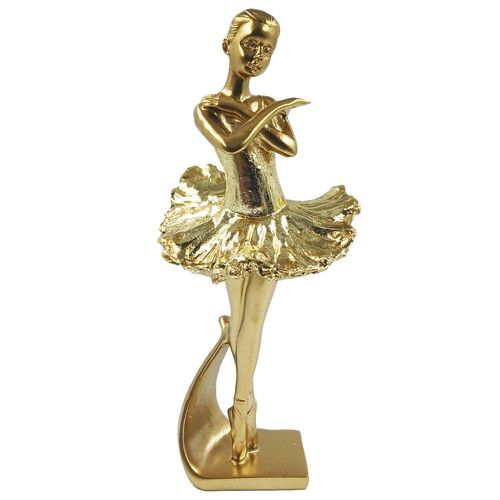 Bailarina em Pé Decorativa 21cm em Resina Brascontinental