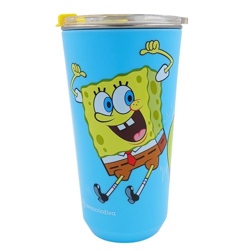 Copo Térmico Sky Bob Esponja 500ml em Aço Inox Zona Criativa