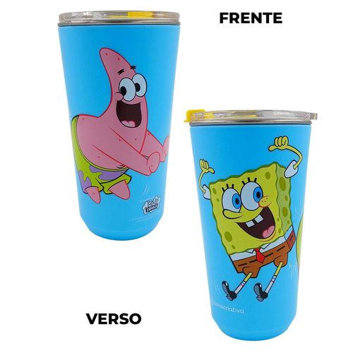 Copo Térmico Sky Bob Esponja 500ml em Aço Inox Zona Criativa