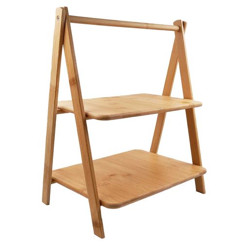 Petisqueira C/ 2 Andares 37,5cm em Bambu Casita