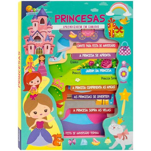 Livro Aprendizagem em Camadas Princesas 28,5x21cm em Papel Todo Livro