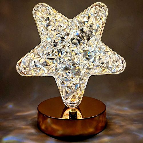 Luminária de Mesa Estrela Decorativa 15cm em Plástico Top Rio