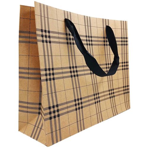Sacola P/ Presente Quadriculada 33x26,5cm em Papel Rio Master