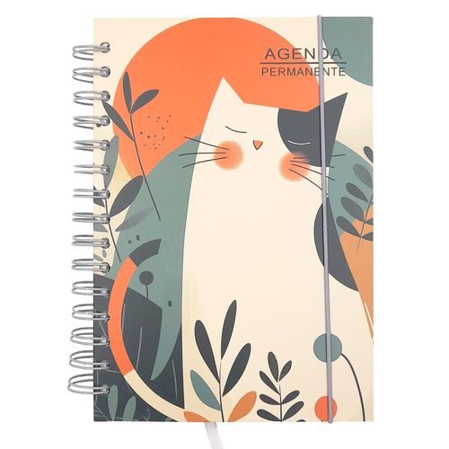 Agenda Permanente Gatinho 15,3x10,2cm em Papel Megagift