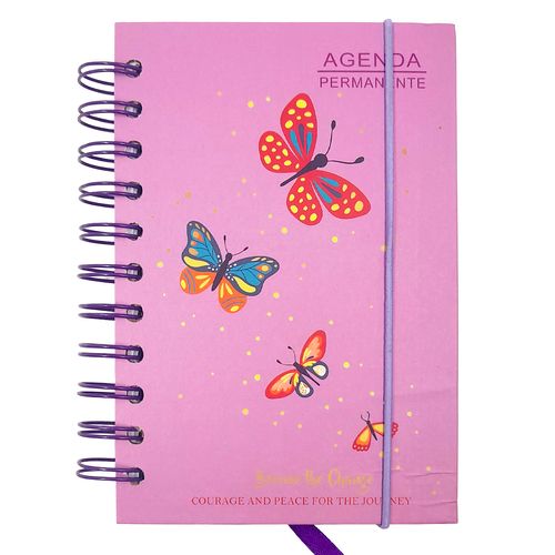 Agenda Permanente Borboleta 15,8x10,7cm em Papel Megagift