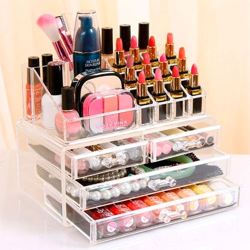 Organizador P/ Maquiagem 22x18cm em Plástico Kehome