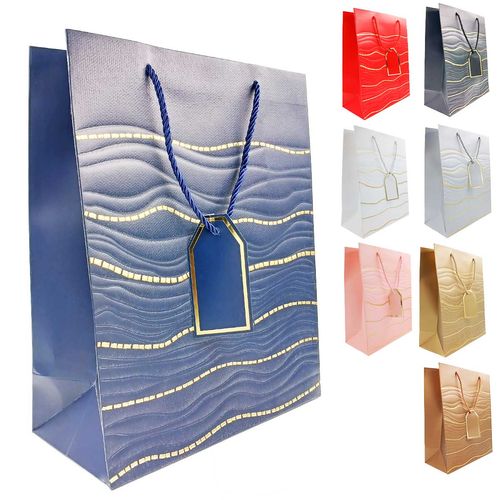 Sacola P/ Presente Waves 32x26cm em Papel FWB