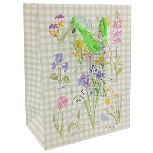 Sacola P/ Presente Flores 23x18cm em Papel Rio Master