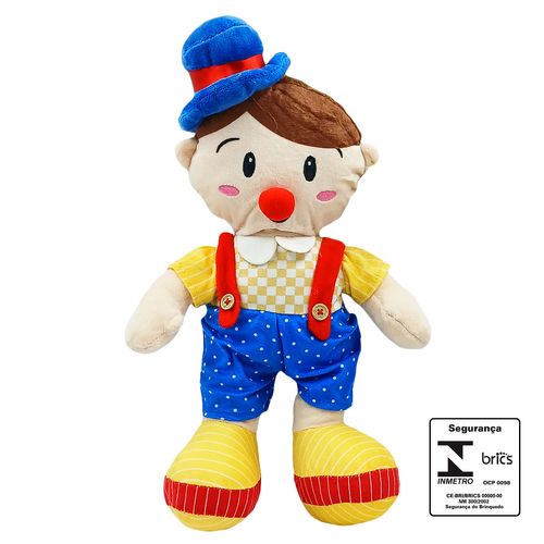 Palhaço de Pelúcia 33cm em Poliéster Fizzy