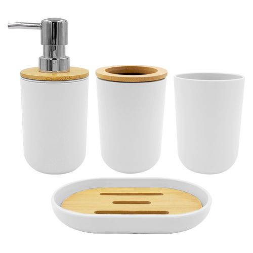 Kit Banheiro 4 Peças em Plástico FWB