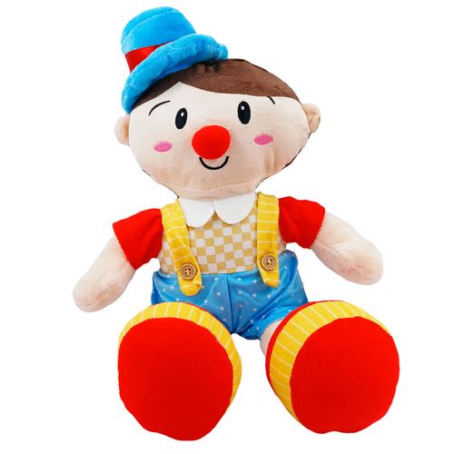 Palhaço de Pelúcia 33cm em Poliéster Fizzy