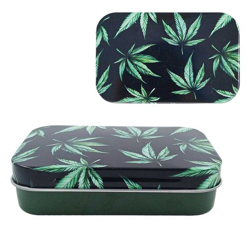 Lata Estampada Retangular 9,5x6cm em Metal Livon