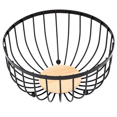 Fruteira Redonda Multiuso 25cm em Metal Milk