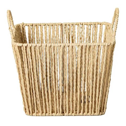 Cesto C/ Alça Quadrado 25x19cm em Fibra Natural Paramount