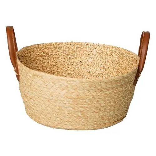 Cesto C/ Alça Redondo 24x11cm em Fibra Natural Paramount