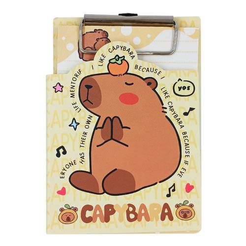 Bloco de Anotação C/ Prancheta Capivara 9,3x14,2cm em Papel Michael Judi