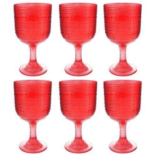 Jogo de Taças Pérola 6 Peças 390ml em Vidro Kehome