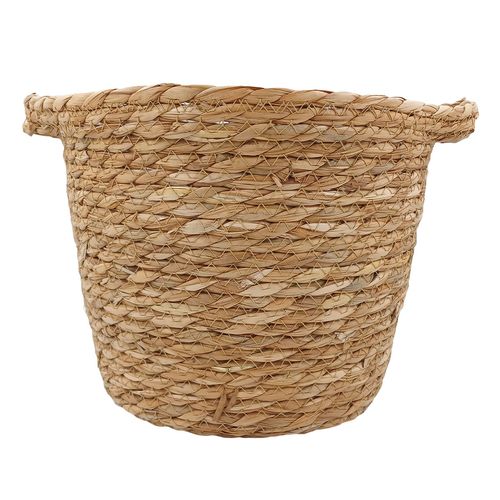 Cesta Redonda C/ Alça 26cm em Palha Y888