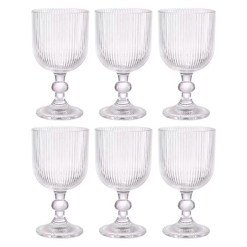 Jogo de Taças Nordic 6 Peças 350ml em Vidro Dolce Home