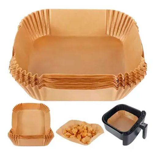Forma Descartável P/ Airfryer 50 Peças 20cm em Papel Casita