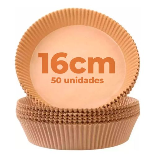 Forma Descartável P/ Airfryer 50 Peças 16cm em Papel Casita