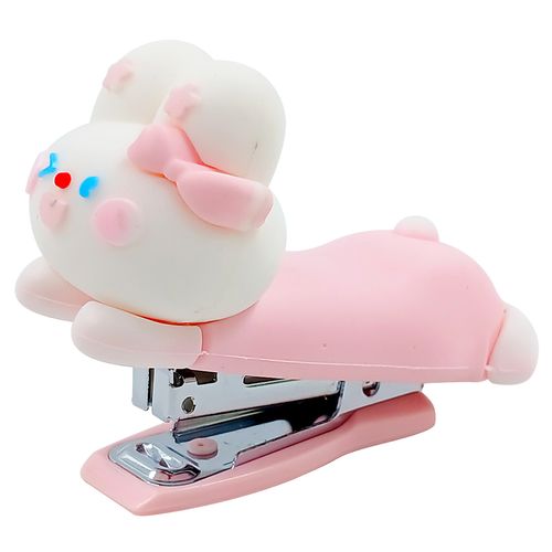 Mini Grampeador Coelho C/ Grampos 9x6cm em Plástico Interponte