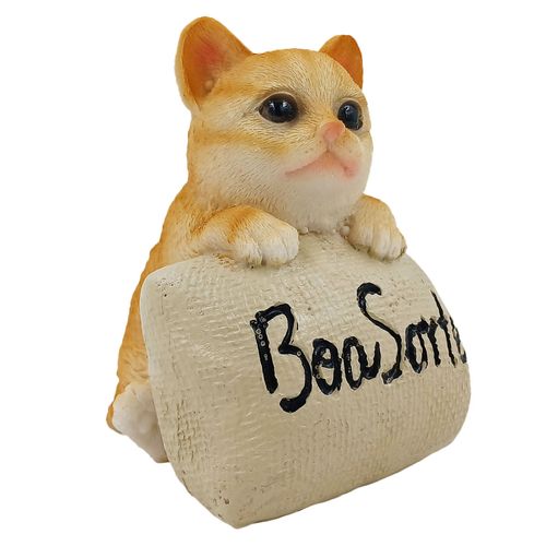 Cachorro C/ Placa Decorativo 9x8cm em Resina Youbai
