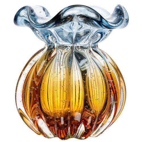 Vaso Italy Decorativo 10x11cm em Vidro Lyor