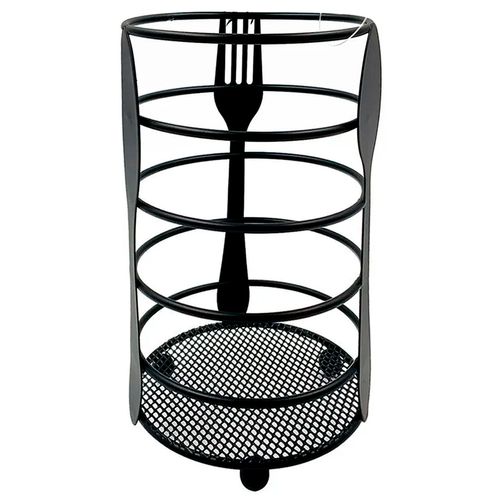Porta Talheres Redondo 16x10cm em Metal Livon