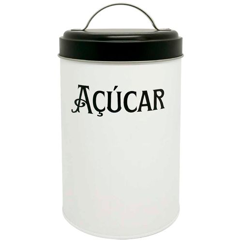 Lata Açúcar/Café C/ Alça 10x16cm em Metal Livon