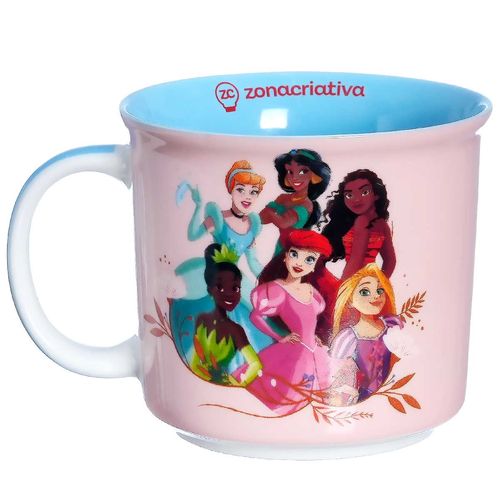 Caneca Tom Princesas 350ml em Cerâmica Zona Criativa