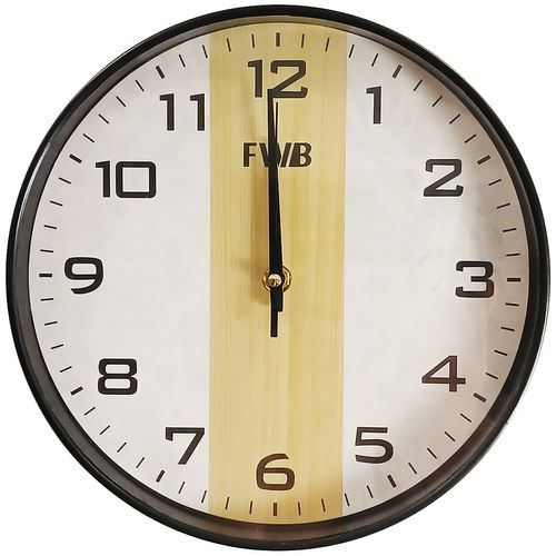 Relógio de Parede Redondo 25cm em Plástico FWB