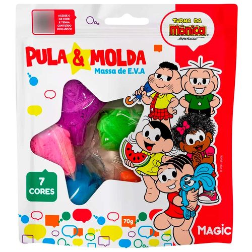 Massinha Pula e Molda Turma da Mônica 7 Cores em EVA Magic Kids
