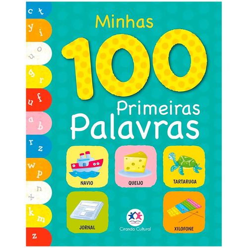 Livro Minhas Primeiras 100 Palavras 16x13cm em Papel Magic Kids