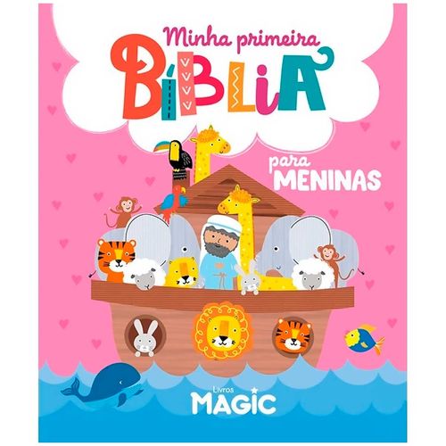 Livro Minha Primeira Bíblia P/ Meninas 16cm em Papel Magic Kids
