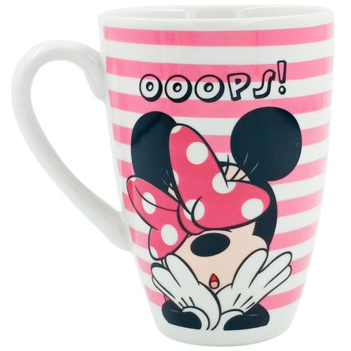 Caneca Minnie Mouse Listras 350ml em Porcelana NDI