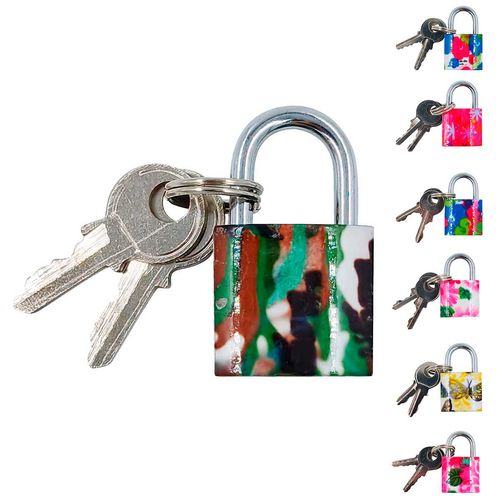 Cadeado Estampado P/ Bagagem 21mm em Metal Monaliza