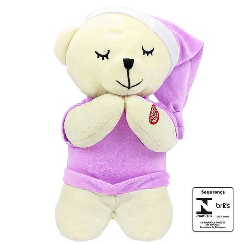 Urso de Pelúcia Que Reza 28cm em Poliéster BBR Toys