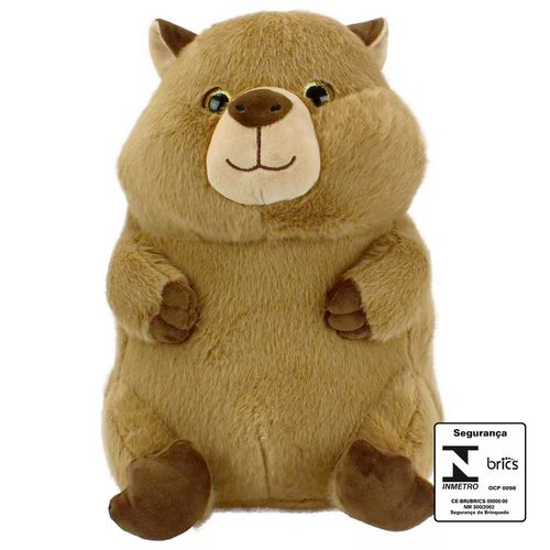 Capivara de Pelúcia 33cm em Poliéster BBR Toys