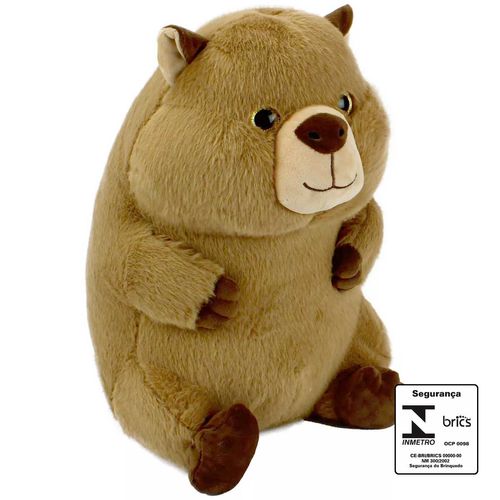 Capivara de Pelúcia 33cm em Poliéster BBR Toys