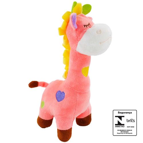 Girafa de Pelúcia 20cm em Poliéster BBR Toys