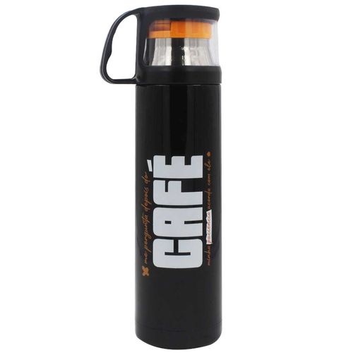 Garrafa Térmica Café C/ Caneca 470ml em Aço Inox Dayimport