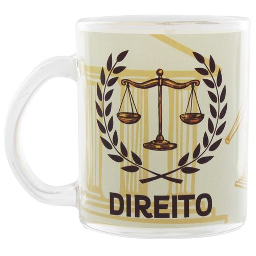 Caneca Profissões Direito 330ml em Vidro Kehome