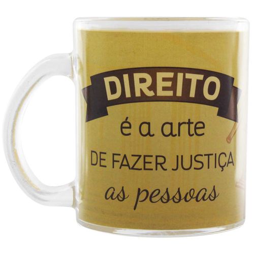Caneca Profissões Direito 330ml em Vidro Kehome