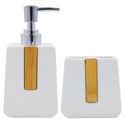 Kit Banheiro 2 Peças em Cerâmica Sanxia