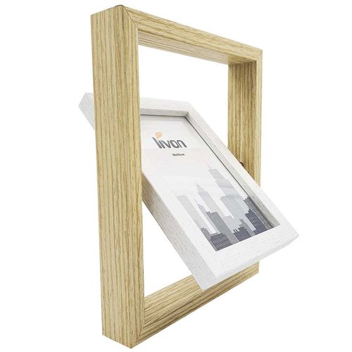 Porta Retrato C/ 2 Modos 10x15cm em Plástico Livon