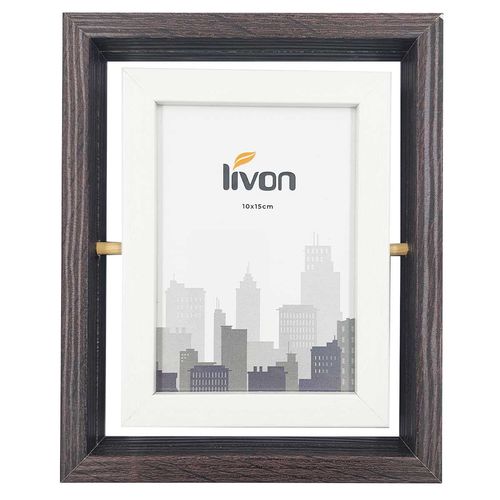 Porta Retrato C/ 2 Modos 10x15cm em Plástico Livon