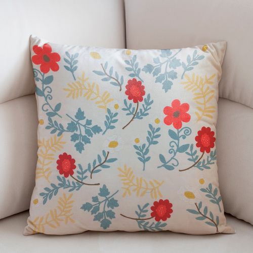 Capa P/ Almofada Flores 43x43m em Poliéster Tokyo Design