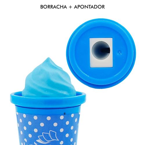 Apontador + Borracha 2 em 1 7,5cm em Plástico Wincy