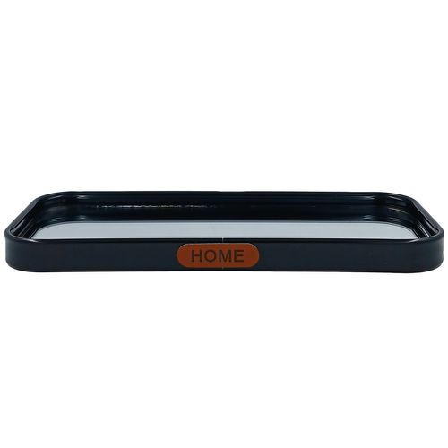 Bandeja Retangular Espelhada 22cm em Metal Fu Xing